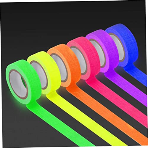 UV Blacklight reaktives UV -Lampe -Klebeband 6 Farben 15 mm*5m pro Farbfluoreszenztuch Neon Gaffer Tape hell für Beleuchtungspartyzubehör UV Blacklight reaktives UV -Lampe -Klebeband 6 Farben 15 mm*5m pro Farbfluoreszenztuch Neon Gaffer Tape hell für Beleuchtungspartyzubehör von Xoeryoy
