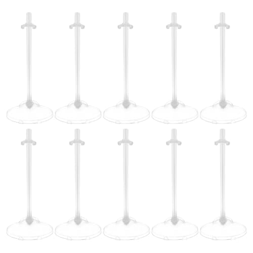 Xoeryoy 10pcs Puppenständer 4x10 Zoll Clear Plastic Action Figure Ständer Spielzeugpuppenzubehör unterstützt Rahmen für Puppenaktionsabbildung Anzeige && von Xoeryoy