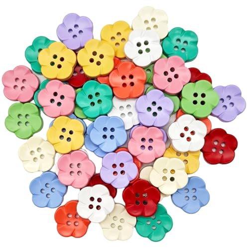 Xoeryoy 50pcs Blumenknöpfe, 0, 7 Zoll großen massenartigen farbenfrohen Blütennähknöpfe zum Nähen von Handwerkshemden Kleidung Dekorationen Xoeryoy 50pcs Blumenknöpfe, 0, 7 Zoll großen massenartigen farbenfrohen Blütennähknöpfe zum Nähen von Handwerkshemden Kleidung Dekorationen von Xoeryoy