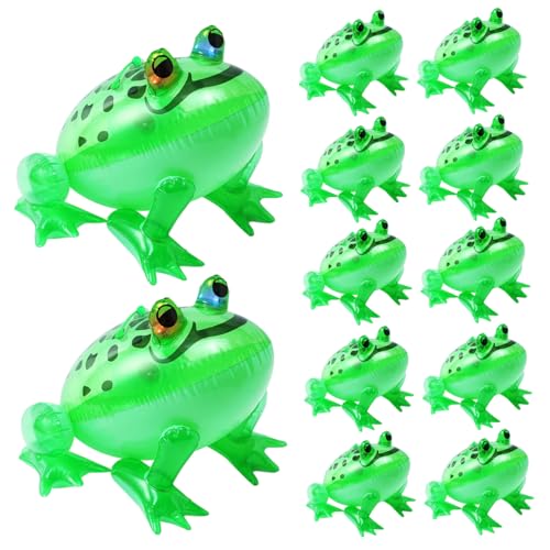 Xoeryoy Aufblasbarer Frosch 12PCs leuchten realistischer Froschballon PVC aufblasbare Tiere mit elastischer Schnur 7.9x7.9x3.9in Quietschende Blowt -Tiere Xoeryoy Aufblasbarer Frosch 12PCs leuchten realistischer Froschballon PVC aufblasbare Tiere mit elastischer Schnur 7.9x7.9x3.9in Quietschende Blowt -Tiere von Xoeryoy