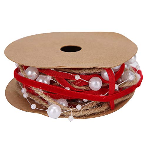 2 Yard 1,8 m schöne Verpackungs -Perlenband -Weihnachtsschmuck Dekoration Verpackungsmaterial 2 Yard 1,8 m schöne Verpackungs -Perlenband -Weihnachtsschmuck Dekoration Verpackungsmaterial von Xolsurg