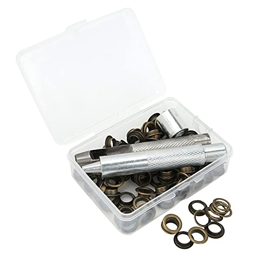 Xolsurg 100 Sets 0,3 -Zoll -Junggesellschaften Lungenstörungen Punch Tool Messing Craft für Kleidung Canvas (Kupfer) von Xolsurg
