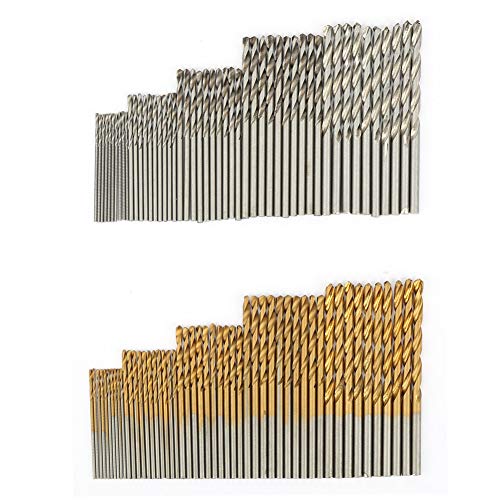 Xolsurg 100pcs beschichtet und weiße Bohrbit Set Hochgeschwindigkeitsstahl -Drehbohrbits für Holz, Kunststoff, Aluminium Xolsurg 100pcs beschichtet und weiße Bohrbit Set Hochgeschwindigkeitsstahl -Drehbohrbits für Holz, Kunststoff, Aluminium von Xolsurg