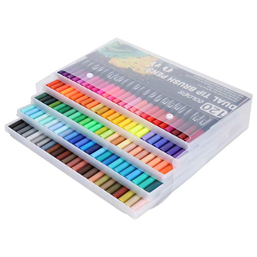 Xolsurg 120 Farben Doppelkopf Aquarell Stift Set Marker Helles und lebendiges Farbmalerei für Kinder Zeichnen Kunstzubehör Xolsurg 120 Farben Doppelkopf Aquarell Stift Set Marker Helles und lebendiges Farbmalerei für Kinder Zeichnen Kunstzubehör von Xolsurg