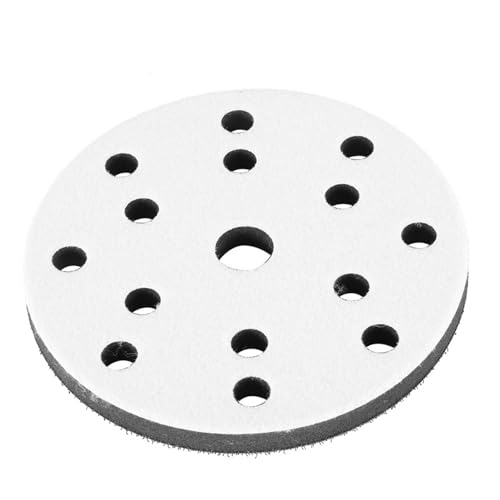 Xolsurg 150 mm Durchmesser Weichpuffer Schwamm Grenzfläche Kissenkissen Schleifpolster für pneumatische elektrische Poliermaschine (6 Zoll 15 Löcher) von Xolsurg
