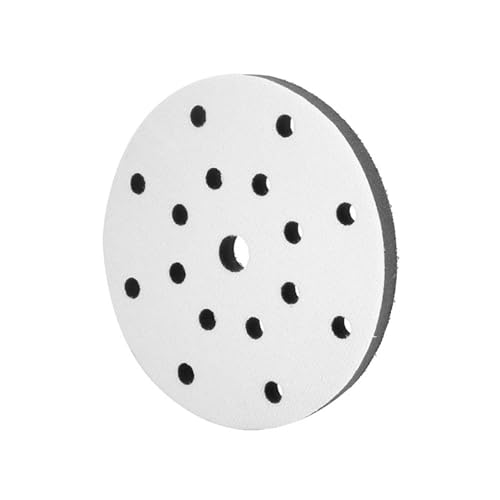 Xolsurg 150 mm Durchmesser Weichpuffer Schwamm Grenzfläche Kissenkissen Schleifpolster für pneumatische elektrische Poliermaschine (6 Zoll 17 Löcher) von Xolsurg