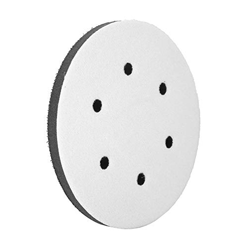 Xolsurg 150 mm Durchmesser Weichpuffer Schwamm Grenzfläche Kissenkissen Schleifpolster für pneumatische elektrische Poliermaschine (6 Zoll und 6 Löcher) von Xolsurg