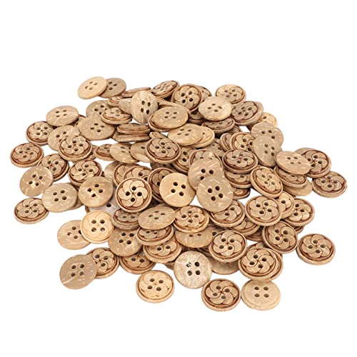 Xolsurg 150pcs runde Holzknöpfe 0,5 Zoll verschiedene Stile Handwerk Accessoires im Haushalt des Stricks nähen von Xolsurg