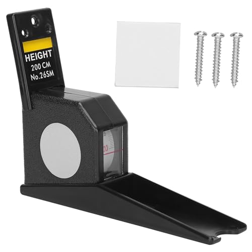Xolsurg 2 Meter Höhenstaturmesser Messband Lineal Metall -Werkzeug für Zuhause und Familie (Schwarz) von Xolsurg