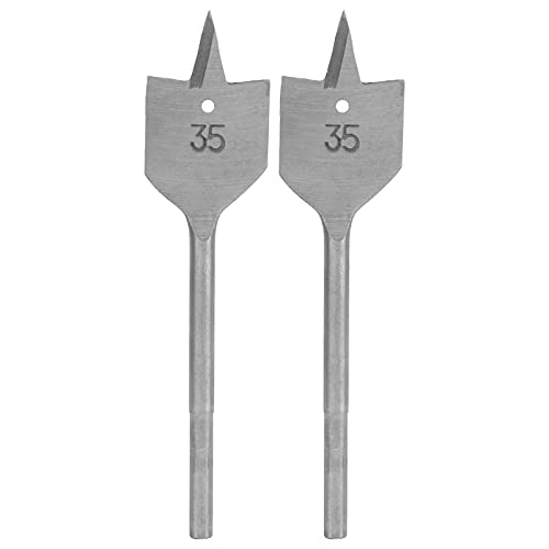 Xolsurg 2-teiliges Spatenbohrer-Set, Paddel-Flachbohrer, Hartstahl, Handwerkzeug für die Holzbearbeitung, 35 mm von Xolsurg