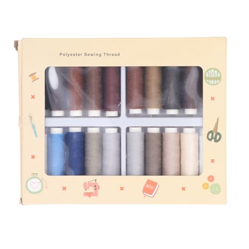 Xolsurg 20 Farben Nähgarne Kits 328ft Polyester Nähgarn Mehrzweck-Nähgarn Spulen für die Herstellung von Kleidung (20 Colors Dark Set) von Xolsurg