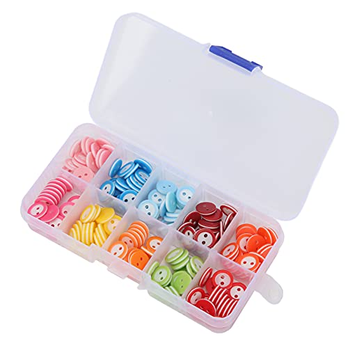 Xolsurg 200pcs Nähknöpfe farbenfrohe Harz 2 Löcher Bastelknöpfe mit Aufbewahrungsbox für DIY Craft Children Kleidung Xolsurg 200pcs Nähknöpfe farbenfrohe Harz 2 Löcher Bastelknöpfe mit Aufbewahrungsbox für DIY Craft Children Kleidung von Xolsurg