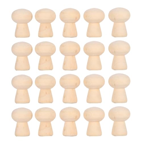 Xolsurg 20pcs Holzpilzkopf Form Peg Puppenkörper unvollendet DIY Dekoration Arts Crafts Kinder Spielzeug Spielzeug Xolsurg 20pcs Holzpilzkopf Form Peg Puppenkörper unvollendet DIY Dekoration Arts Crafts Kinder Spielzeug Spielzeug von Xolsurg