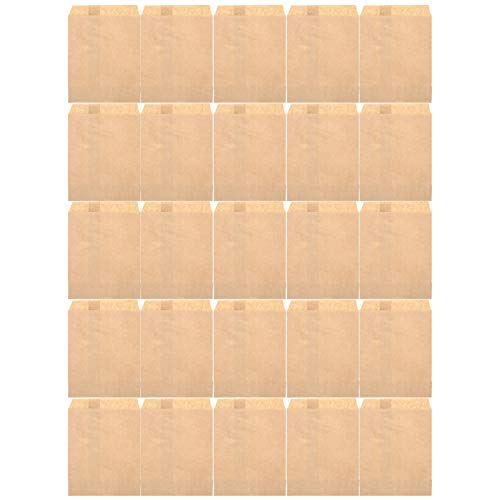 Xolsurg 25pcs Food Bag Faltbare Kraftpapierbeutel Beutel Verpackung Süßigkeiten Nüsse Kekse Snacks Braune Papiertüte für Souvenirs Partys (Hochglänzende Oberfläche) von Xolsurg