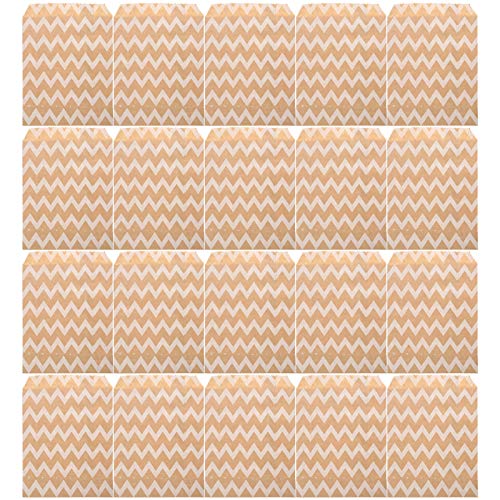 Xolsurg 25pcs Food Bag Faltbare Kraftpapierbeutel Beutel Verpackung Süßigkeiten Nüsse Kekse Snacks Braune Papiertüte für Souvenirs Partys (Typ 2) von Xolsurg