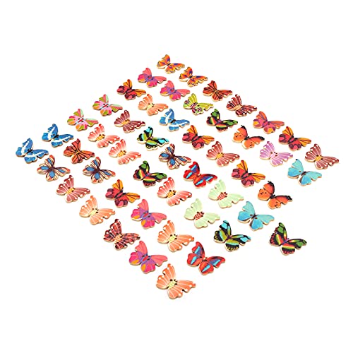 Xolsurg 50 PCS Bunte Schmetterling Holzknöpfe dauerhaft für DIY Scrapbook Clothing Crafts Schuhe Xolsurg 50 PCS Bunte Schmetterling Holzknöpfe dauerhaft für DIY Scrapbook Clothing Crafts Schuhe von Xolsurg