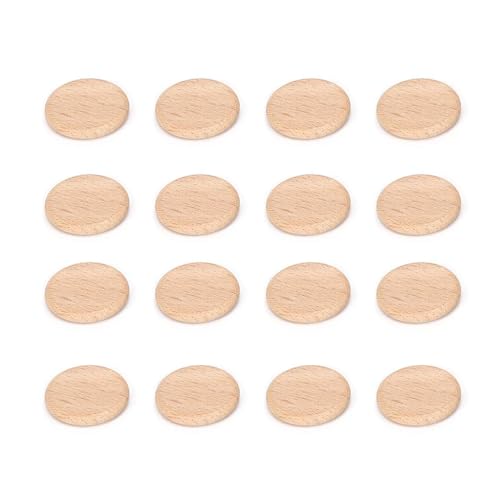 Xolsurg 50pcs runde hölzerne leere Scheiben Buche DIY Handgefertigte Dekoration Accessoires für Handwerk und Schmuckhersteller (3,8 cm) von Xolsurg