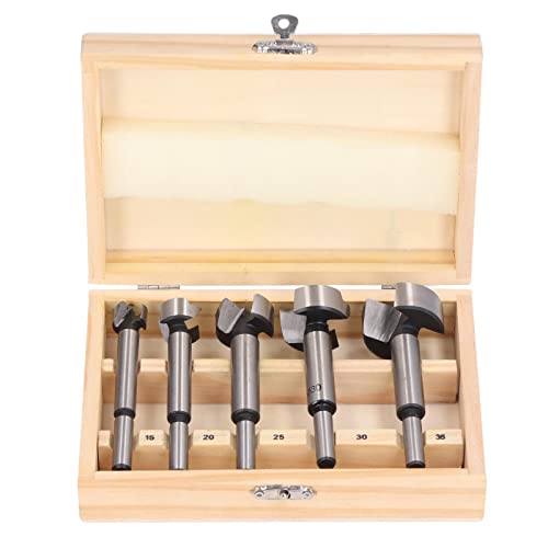 Xolsurg 5pcs Forstner Drill Bit Rund Shank 15mm 20 mm 25 mm 30 mm 35 mm Lochbohrwerkzeug Set Kit Kit von Xolsurg
