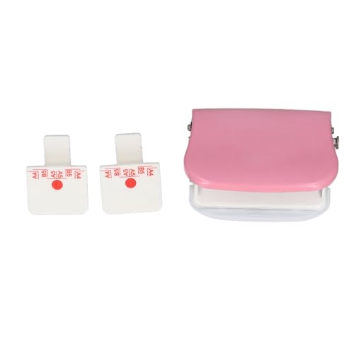Xolsurg 6 Loch Punch Clean und genaues Lochpuncher für A4 A5 B5 Papierorganisation mit Positionierungslineal (Rosa) von Xolsurg