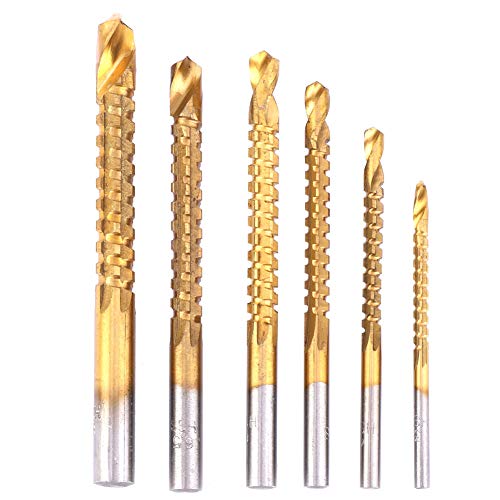 Xolsurg 6PCS SAW BIT BIT Hochgeschwindige Stahlholzbearbeitungslochbohrungstatasters Accessoires 3-8 mm geeignetes dünnes Metall und Holzpaneelen von Xolsurg