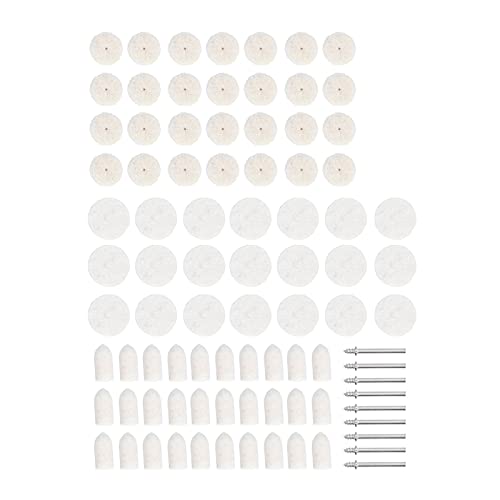 Xolsurg 88Pcs Filz Polier rad Woll kissen Buff Clean Kit Set Rotary Werkzeuge Bohr ansatz für Holz Kunststoff Metall Schmuck von Xolsurg