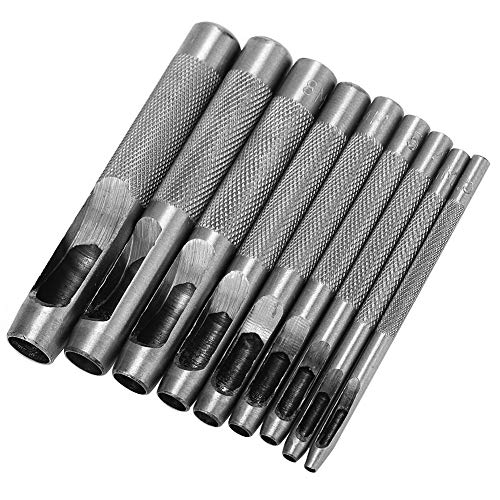 Xolsurg 9pcs Leder Loch Loch Set Gürtel Puncher Craft Tool 2,5-10 mm ideal für Lederhandwerkskleidung Canvas Xolsurg 9pcs Leder Loch Loch Set Gürtel Puncher Craft Tool 2,5-10 mm ideal für Lederhandwerkskleidung Canvas von Xolsurg