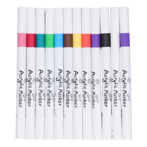 Xolsurg Acrylfarbe Pen 12 Farben Schnelltrocknen Acrylfarbenstifte Marker Schwarzes Papier Gesteinsmalerei Xolsurg Acrylfarbe Pen 12 Farben Schnelltrocknen Acrylfarbenstifte Marker Schwarzes Papier Gesteinsmalerei von Xolsurg