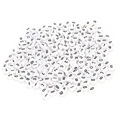 Xolsurg Acrylperlen handgefertigte Schmuckzubehör 0-9 Craft Collection für DIY-Liebhaber von Xolsurg