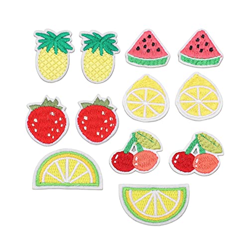 Xolsurg Aufnäher mit Obstmotiv, zum Aufbügeln, Baumwolle, bestickte Patches, DIY-Kleidungsreparaturzubehör für Jacken, Jeans, Kleidung, 12 Stück Xolsurg Aufnäher mit Obstmotiv, zum Aufbügeln, Baumwolle, bestickte Patches, DIY-Kleidungsreparaturzubehör für Jacken, Jeans, Kleidung, 12 Stück von Xolsurg