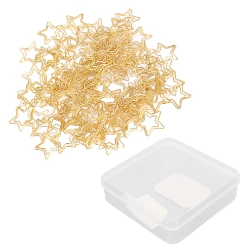 Xolsurg Büroklammern in Form eines goldenen, süßen Sterns, rutschfeste Metallklammern für die Organisation im Schulbüro Xolsurg Büroklammern in Form eines goldenen, süßen Sterns, rutschfeste Metallklammern für die Organisation im Schulbüro von Xolsurg