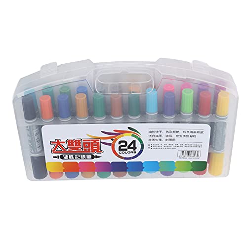 Xolsurg Buntes Dual-Tip-Whiteboard-Marker-Set mit Aufbewahrungsbox für Graffiti-Zeichnen Klassenzimmer Bürovorräte (24pcs) von Xolsurg