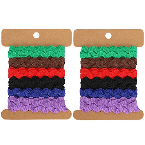 Xolsurg Color Zickzackband DIY Handgefertigte materielle Stoff Haarzubehör nähen Dekoration für Handwerk (3) von Xolsurg