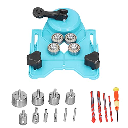 Xolsurg Diamond Bohrbohrer Loch Sägeschneider Bohrwerkzeug Set Kit Dreieck Shank Wide Application für Fliesenholz (Hellblau) von Xolsurg
