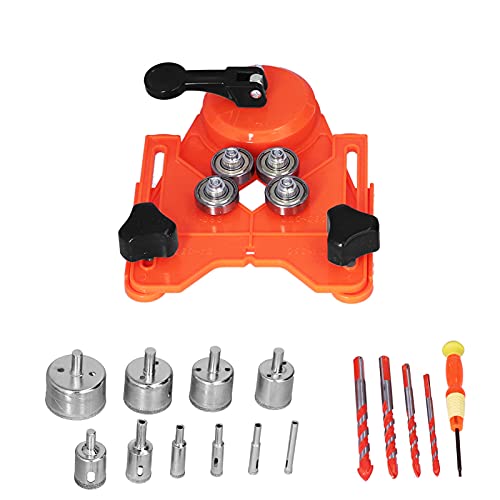 Xolsurg Diamond Bohrbohrer Loch Sägeschneider Bohrwerkzeug Set Kit Dreieck Shank Wide Application für Fliesenholz (Orange) von Xolsurg