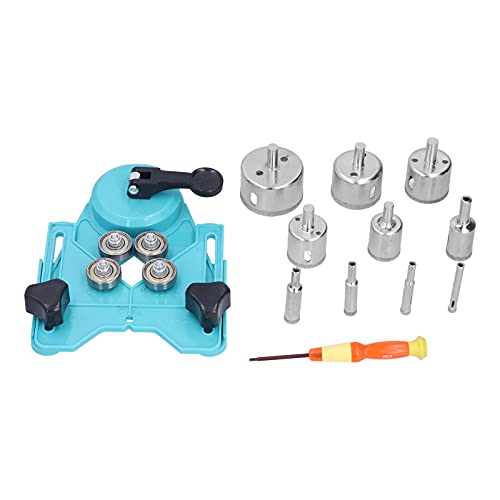 Xolsurg Diamond Bohrer Bit Set Hochvorbereitungslochsägefliesen -Opener mit einstellbarer Gerät für Keramik (Hellblau) von Xolsurg