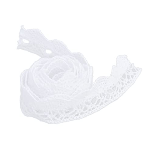 Xolsurg Elegantes Baumwollnetz Spitzenband 20 Yards 2 cm Breite Stoff Trimm Geschenkpaket Vorhänge Kleidung (Weiß) von Xolsurg