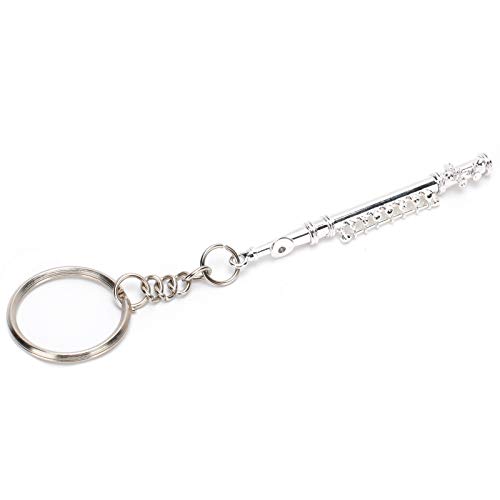 Xolsurg Flöte Keychain Exquisite Metall -Musikinstrumente Ornament Silber 2,4 Zoll 4,3in von Xolsurg