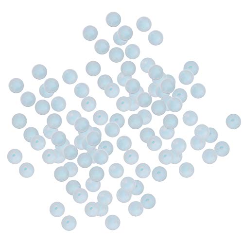 Xolsurg Frosted Perlen Harz DIY handgefertigtes Schmuckzubehör 8mm Armbandmaterialzubehör machen (Blau gefrostet) von Xolsurg