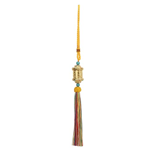 Xolsurg Gebetsradauto hängen farbenfrohe Faden Quaste Golden Rotatabable Buddhist Anhänger Dekorativ sicher verheißungsloser Anhänger für Haus- und Autodekoration Xolsurg Gebetsradauto hängen farbenfrohe Faden Quaste Golden Rotatabable Buddhist Anhänger Dekorativ sicher verheißungsloser Anhänger für Haus- und Autodekoration von Xolsurg