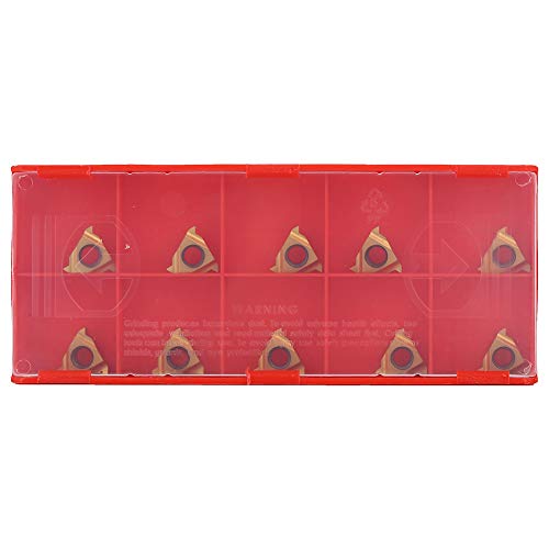 Xolsurg Hartmetall-Klingeneinsatz, CNC-Drehmaschinenfräser, Drehwerkzeug, hohe Festigkeit, für Stahl, Edelstahl, Präzision, 10 Stück, 11ER A60 1/4 Xolsurg Hartmetall-Klingeneinsatz, CNC-Drehmaschinenfräser, Drehwerkzeug, hohe Festigkeit, für Stahl, Edelstahl, Präzision, 10 Stück, 11ER A60 1/4 von Xolsurg