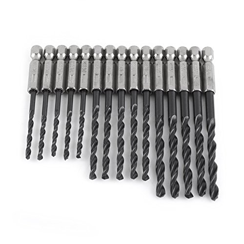 Xolsurg Hochgeschwindigkeitsstahl Hex Shank Twist -Bohrer Set für Holzbearbeitungs -Elektrowerkzeuge 15pcs Xolsurg Hochgeschwindigkeitsstahl Hex Shank Twist -Bohrer Set für Holzbearbeitungs -Elektrowerkzeuge 15pcs von Xolsurg