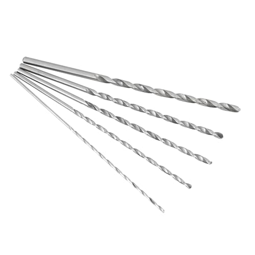 Xolsurg Hochgeschwindigkeitsstahl gerade Shank Drehbohrbohrer 2-5 mm extra lang für Holzbearbeitung DIY von Xolsurg