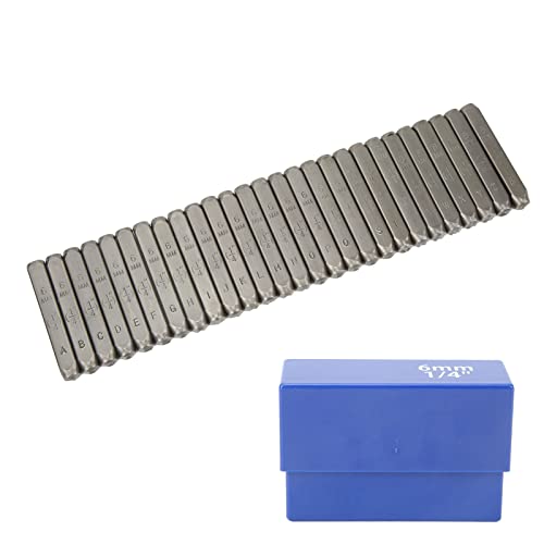 Xolsurg Hochstärke 27 Buchstaben Metall Letter Punch Set Schmuck Kunstwerk Stempel Werkzeug (6 mm) von Xolsurg