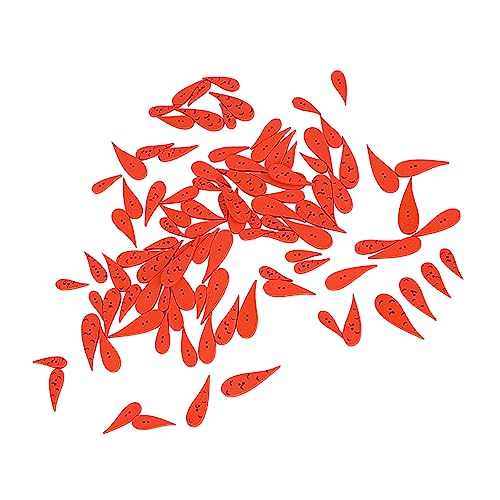 Xolsurg Holz Orange Karottenknopf Handwerk nähen Weihnachten DIY -Holzknöpfe 100pcs 4 Größen 2 Löcher (Gebogen) von Xolsurg