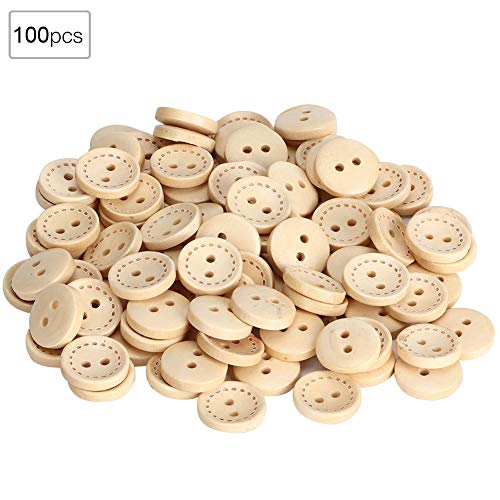 Xolsurg Holz kreisförmiger Nähen Holzfarbe DIY Accessoire 2-Loch-Taste für Kleidungsstoff 100 PCs Xolsurg Holz kreisförmiger Nähen Holzfarbe DIY Accessoire 2-Loch-Taste für Kleidungsstoff 100 PCs von Xolsurg