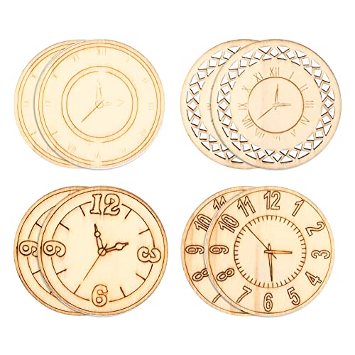 Xolsurg Holzausschnitte, runde Uhr, Holzspäne in Uhrform, für Dekoration, Familienaktivitäten, Buchsbaum, 8 Stück Xolsurg Holzausschnitte, runde Uhr, Holzspäne in Uhrform, für Dekoration, Familienaktivitäten, Buchsbaum, 8 Stück von Xolsurg