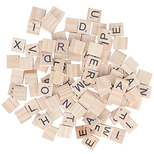 Xolsurg Holzbrieffliesen Holz Alphabet Fliesen EIN Z -Großbuchstaben Handwerk Anhänger Zauber DASS Zauber DASS Lernen von Xolsurg