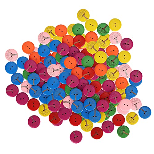 Xolsurg Holzknöpfe 200pcs gemischt farbenfrohe runde 2 Löcher Basteln nähen DIY 20 mm täglicher Kleidungszubehör Xolsurg Holzknöpfe 200pcs gemischt farbenfrohe runde 2 Löcher Basteln nähen DIY 20 mm täglicher Kleidungszubehör von Xolsurg