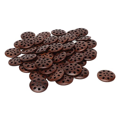 Xolsurg -Holzknöpfe Vintage Exquisite Handwerk nähen 50 Pack für DIY -Bekleidungsdekoration geeignet von Xolsurg