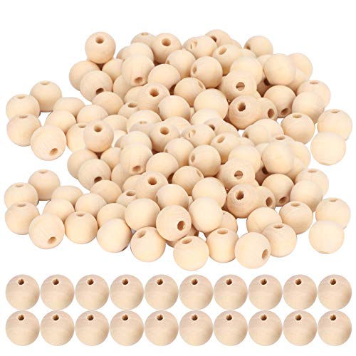 Xolsurg -Holzperlen losen rustikaler Rustikal 5 Pack DIY -Schmuckmaterialien für Kunsthandwerk (12mm-80pcs) von Xolsurg